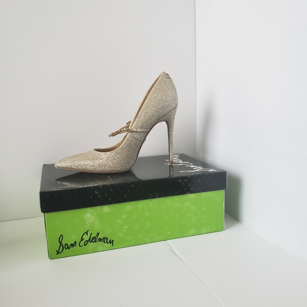 Sam Edelman Debrah Crystal Mary Jane Pointed Toe - Picture 10 of 12
